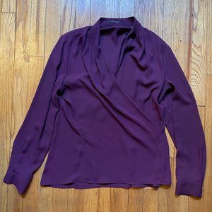 T Tahari Wrap Effect Blouse